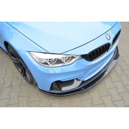 Накладка сплиттер на передний бампер на BMW M4 F82 M-Performance